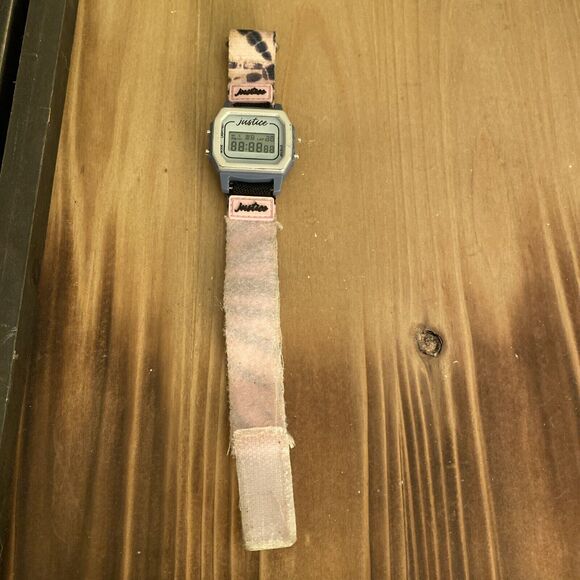 Justice Accutime Girls Wristwatch Pink Blue Digital Day And Date - Picture 1 of 6